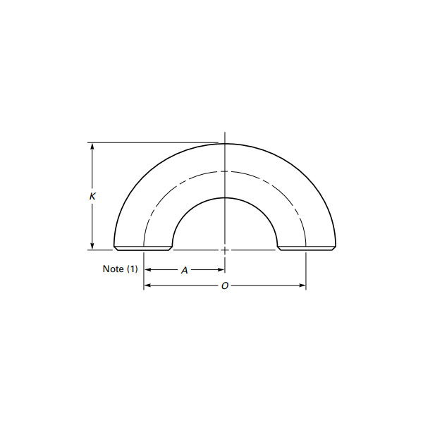 Butt Weld 180 graden elleboog