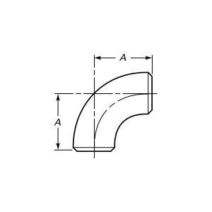 Stomplas 90 graden elleboog