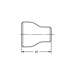 Stuiklas concentrisch verloopstuk